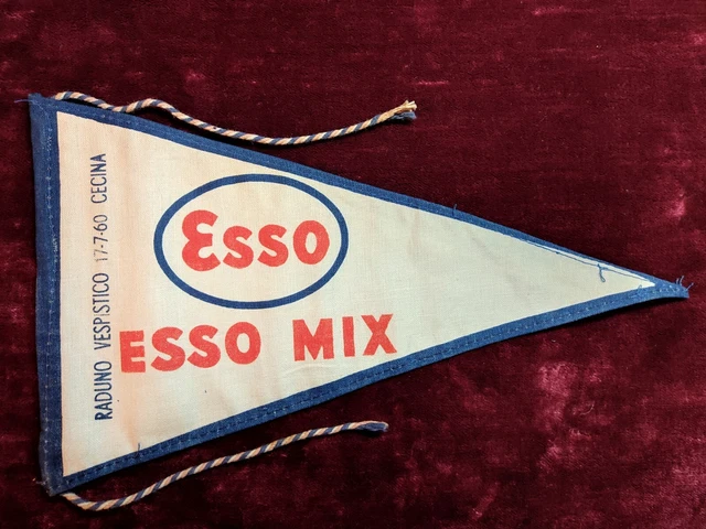 Bandierina Cecina Esso 1960 Raduno Vespistico Vespa Club d'Italia Piaggio VCI