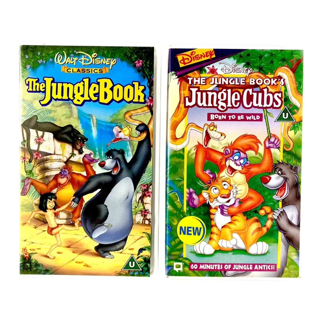 KIDS DISNEY JUNGLE Book & Jungle Cubs VHS Cassette Tapes Bundle X2 Vgc