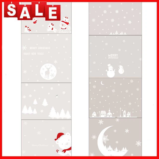 Navidad Año Nuevo Pegatina de pared extraíble muñeco de nieve ventana Calcomanía de vidrio