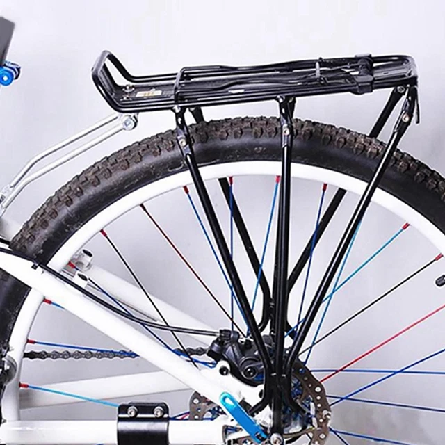 Porte-bagages Arrière Vélo Universel Noir 40x40cm - Support Sac Courses & Voyage