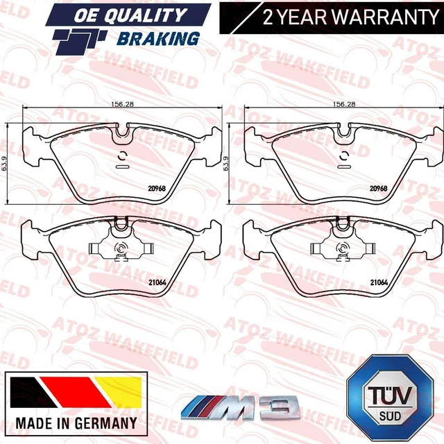 FOR BMW M3 E36 Evo Front Platinum Premium Quality Brake Pads Set New £ ...