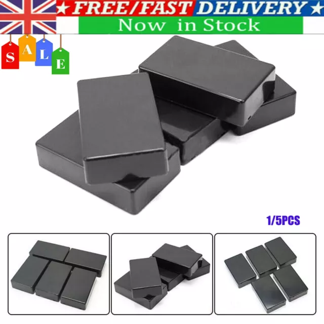 1/5pcs  Black ABS Plastic Enclosure Small Project Box For Electronic Circuits