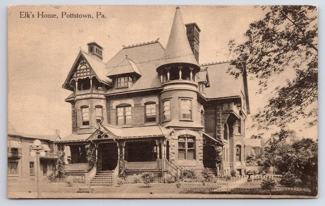 Pottstown Pennsylvania~Elk's Home~BPOE~c1910 Postcard