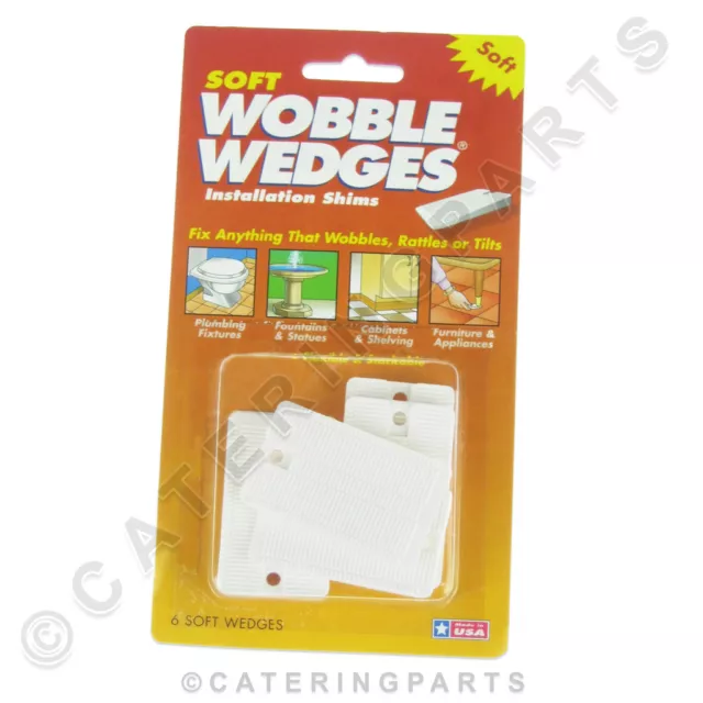 Genuine Soft Wobble Wedges 6 Pack Of Tapered Plastic Shims For Feet Table Legs 3