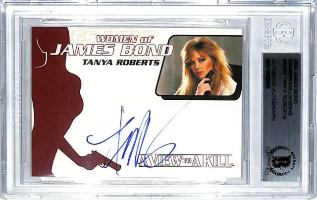 2006 James Bond TANYA ROBERTS "A View To A Kill" Signed Card #WA29 BAS Slabbed