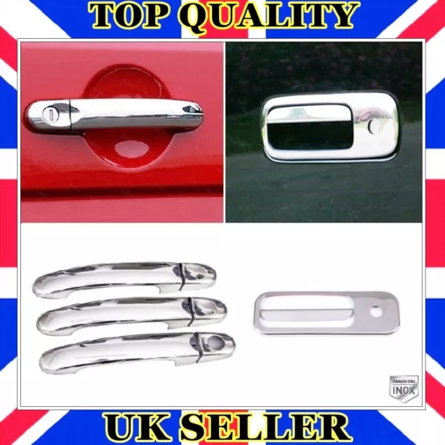 Chrome Door Handle Cover SET 8 pcs S.STEEL For VW T5 TRANSPORTER 2003 to 2010