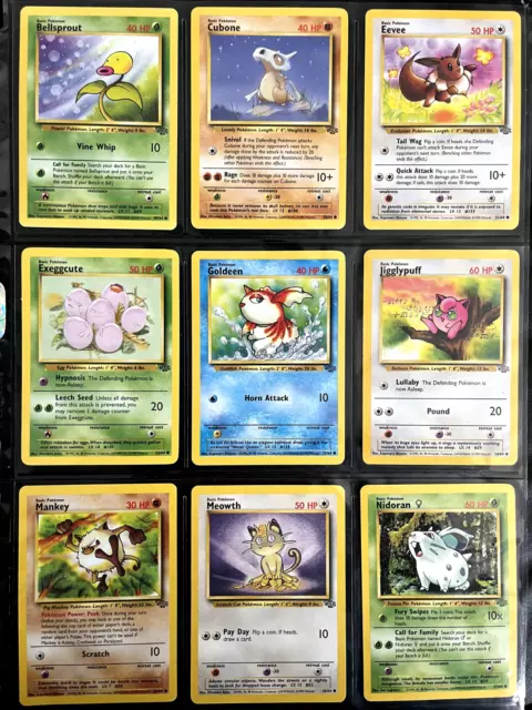 Complete Jungle Common Set - 16 Cards Pokemon and Trainer WOTC