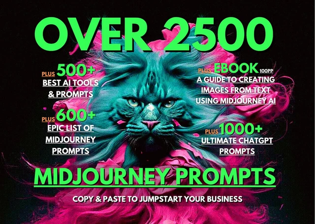 2500+ Midjourney Prompts, Ai Prompts, midjourney, Digital Art,
