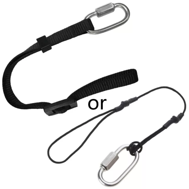 Black Nylon Camera Safety Rope DurableSecure Strap for Photography Enthusiasts