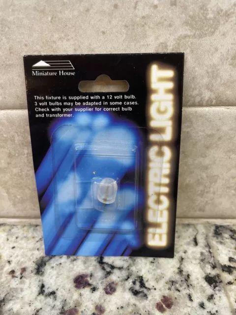 Miniature House Electric Light 12 Volt Plug-In Bare Light Bulb Ceiling Fixture 