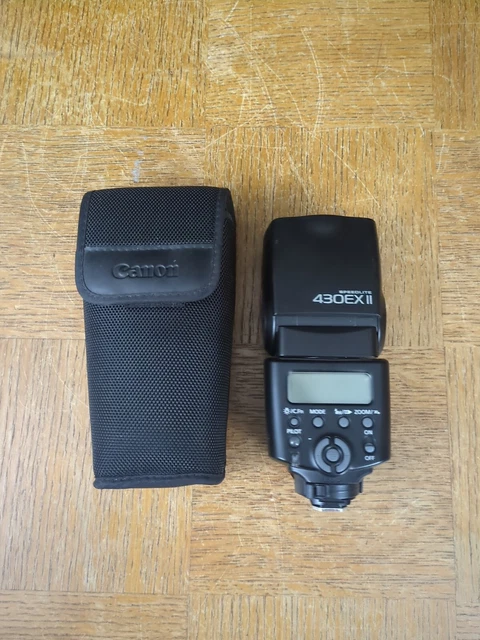 Canon Speedlite 430EX II DSLR Camera Shoe Mount Flash w/ Case - TESTED