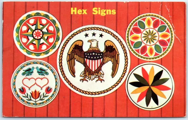 Postcard - Hex Signs - Greetings from the "Pennsylvania Dutch Country"
