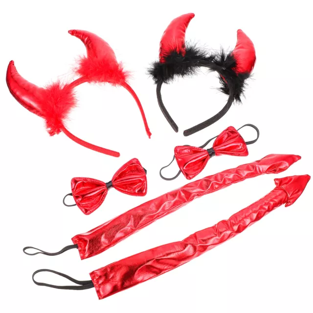 2 Sets Horn Headband Mens Halloween Devil Horns Costume for Women