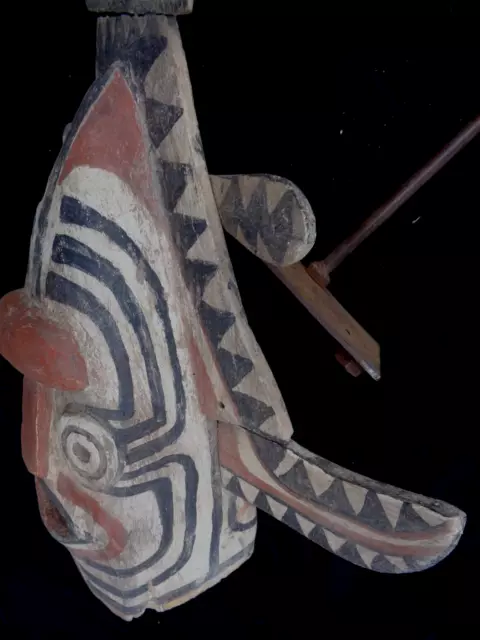 Tribal Art fine Inuit  mask wood  58 cm