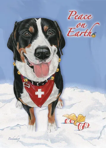 Greater Swiss Mountain Dog Christmas Cards Set of 10 cards & 10 envelopes