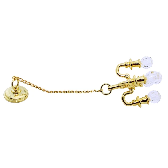Luminaire Bug – Lustre Miniature 4 Bras Or échelle 1/12, 12V Pour Maison De Poupée