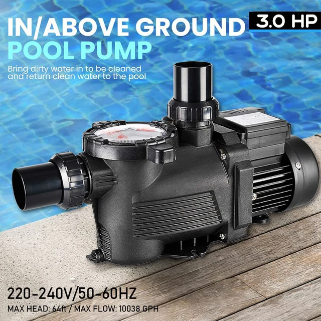 3HP Pool Pump For Pentair with UL 220-240v 3-Phase Commercial Single Speed Pump