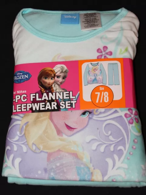 Disney Frozen Girls 2 pc flannel sleepwear set size 7/8 or 10/12 new