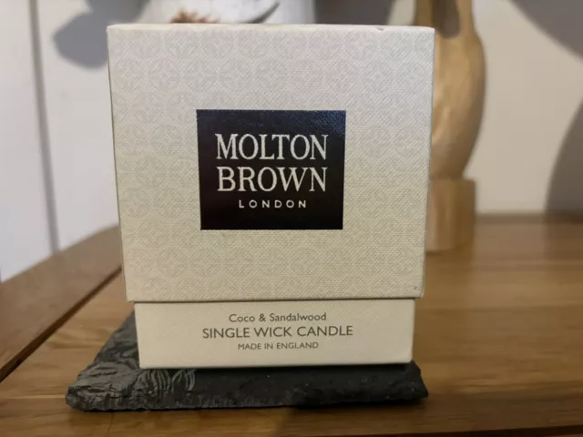 Molton Brown Cocoa & Sandalwood Single Wick Candle - 180g New In Box