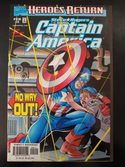 ⭐️ CAPTAIN AMERICA #2b Heroes Return (vol 3)(1998 MARVEL Comics) VF/NM Book