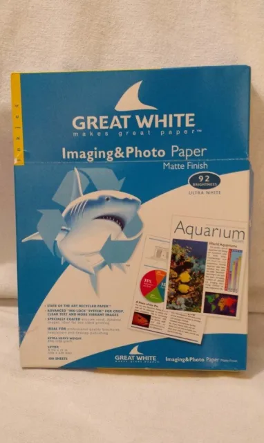 Great White Matte Coated Imaging & Photo Paper 8½ x11” 79 sheets Open Partial