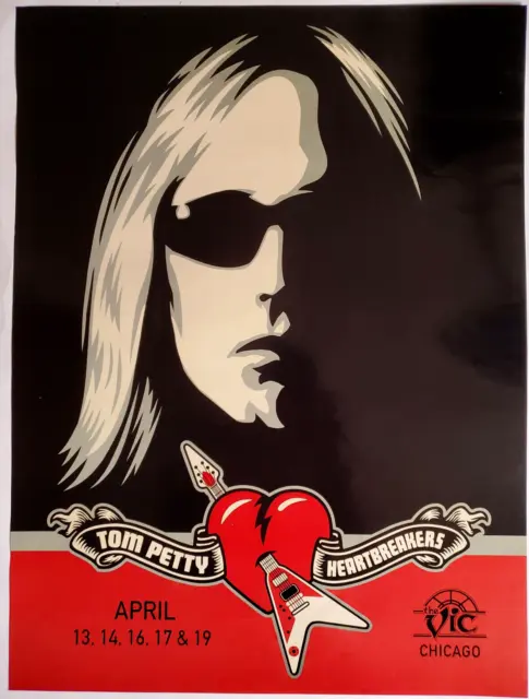 NM - Tom Petty & Heartbreakers Original 2003 Tour Chicago Vic Theatre AOR Poster