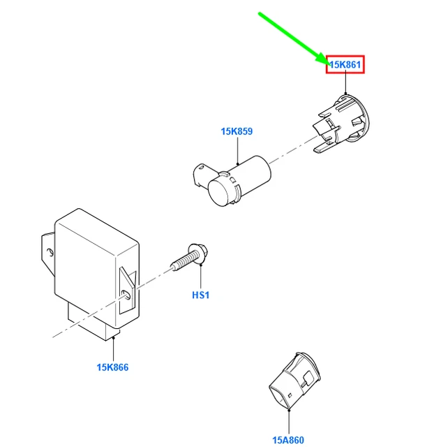 NEW FORD TRANSIT Connect Mk1 Left Inner Park Sensor Bracket 4975396