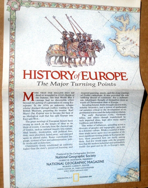 History of Europe-Major Turning Points - 1983 National Geographic Map