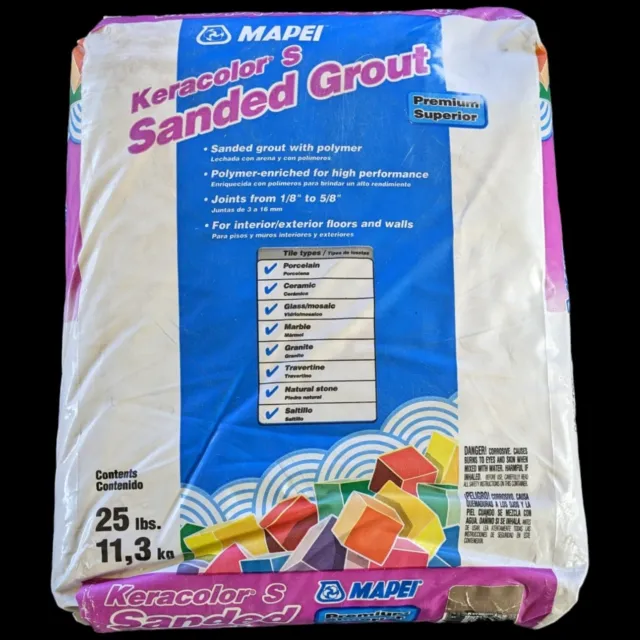 Brown Grout 25 lbs Pound Bag Mapei Keracolor Mocha Color Tile (Sanded) S