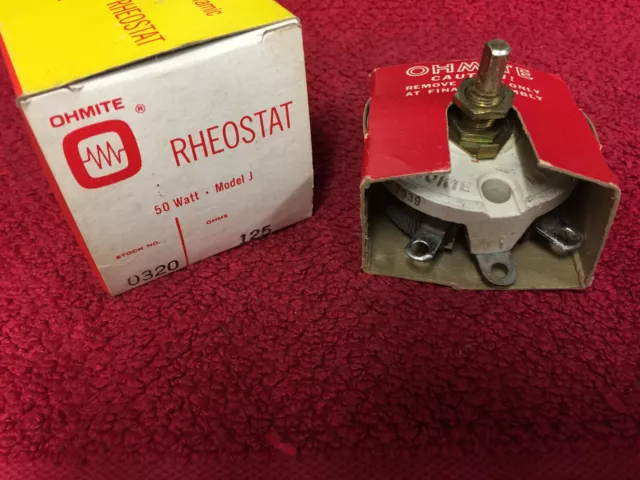 Ohmite RJS125/0320 All Ceramic Rheostat Model J, 50 Watt 125 ohms 50W