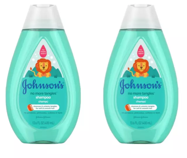 Johnson's No More Tangles Or Tears Shampoo 13.6oz 400ml Pack of 2
