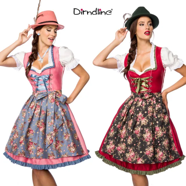 Dirndl Alta Qualità Vestito Tradizionale Tirolese Bavarese Oktoberfest 70030