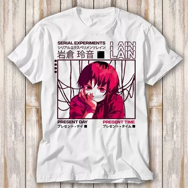 Serial Experiments Lain Japanese Anime Manga T Shirt Adult Top Tee Unisex 4263