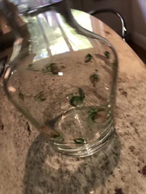 Vintage   French  Glass Bedside Water Carafe -vgc