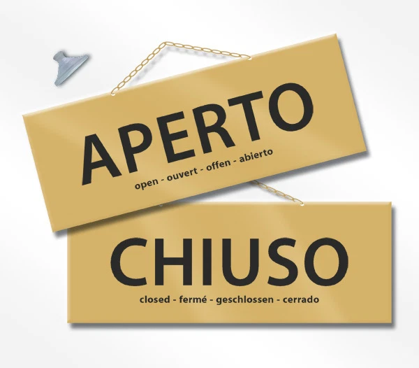 Cartello TORNO SUBITO/CHIUSO Con Emoticon - Per Vetrine E Negozi