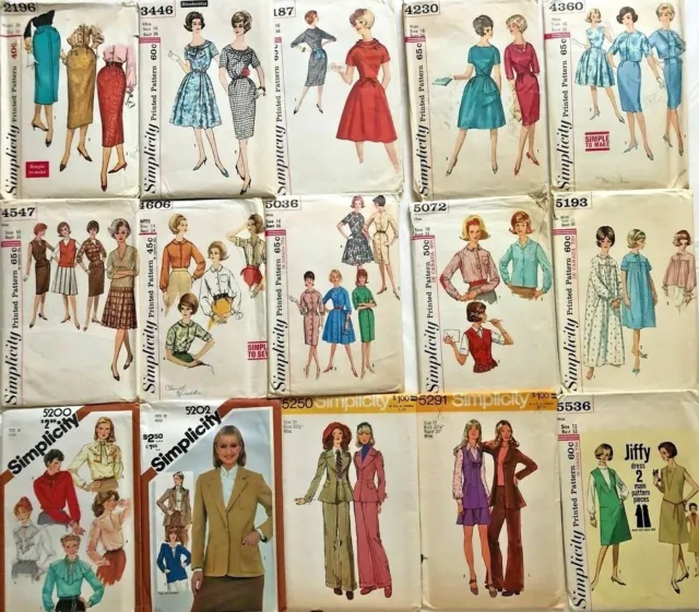 VINTAGE Variety SEWING PATTERNS 50s-70s U-PICK! Misses Sizes SIMPLICITY (L4)