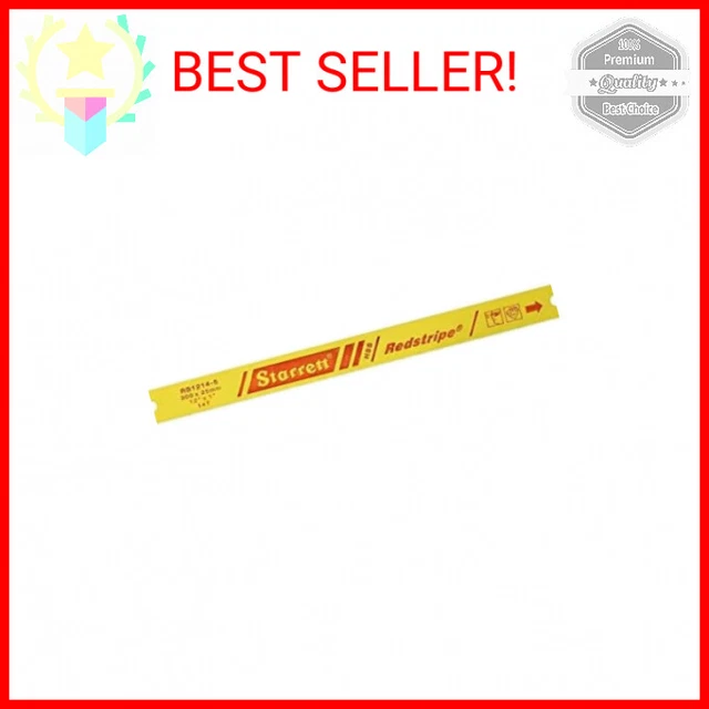 Starrett RS1214-5 Redstripe Solid High Speed Steel Power Hacksaw Blade, 0.050-in
