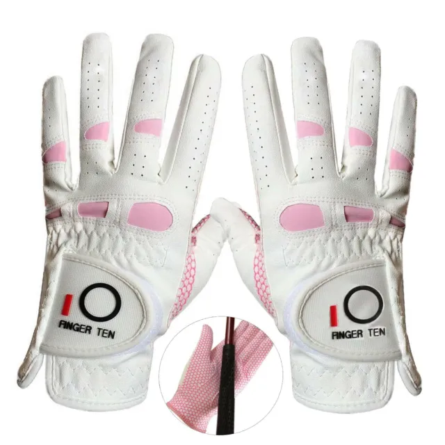 Womens Golf Gloves Pair Ladies Left Right Hand Lh Rh All Weather Fit Size S M L