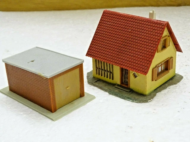 2 Immeubles FALLER HO – Maquettes Montées, Ville, Banque Vollmer