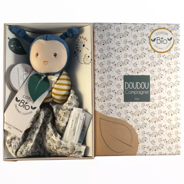 DouDou Et Compagnie Paris Coton BIO Schmusetuch Baby Spielzeug Schmusetücher Neu