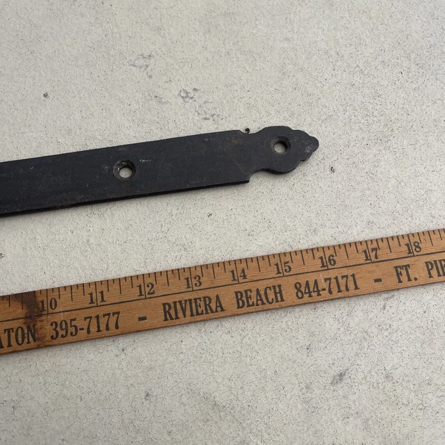 Barn Farmhouse Door Hinge Gate Strap 14” rustic vintage iron Forge Heavy Antique 8