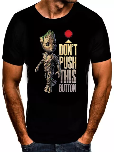 Guardians of the Galaxy 2 - Groot - Button T-Shirt schwarz