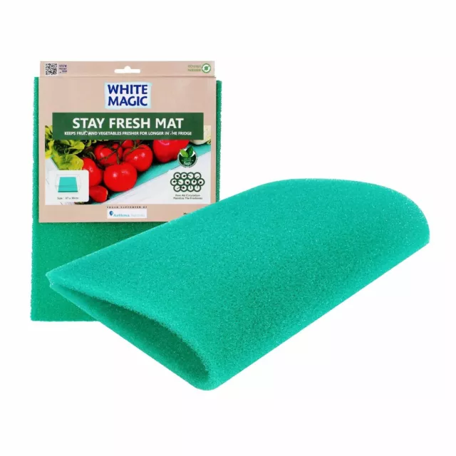 NEW WHITE MAGIC STAY FRESH MAT Fruit Vegetable Life Extender Less Mould 47x30cm