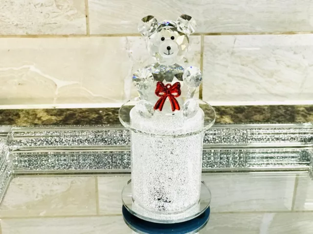 Crushed Crystal Light Up Teddy Bear, Baby Shower Gift, New Born, Ornament