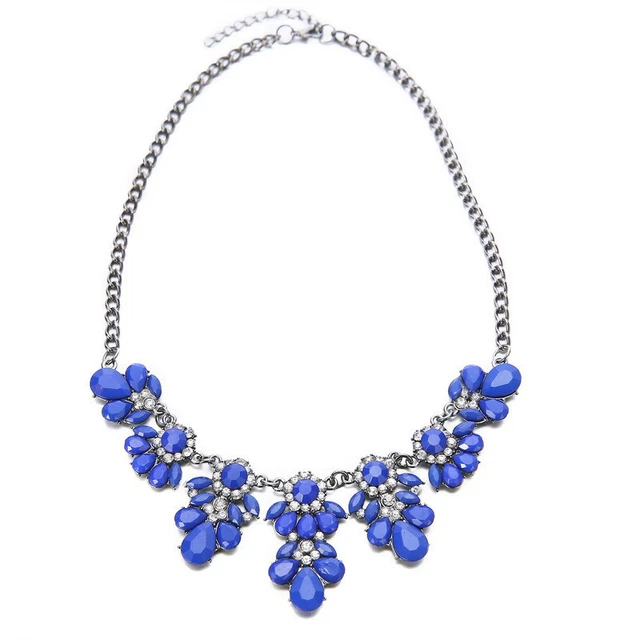 Collier Ras Du Cou Oscar De La Renta - Cristaux Rouges Et Roses - Style Rétro - Neuf Sans Emballage