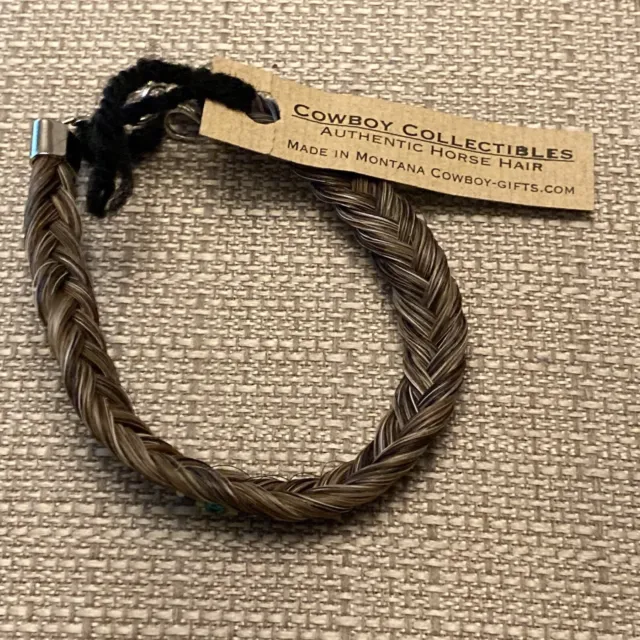 Cowboy Collectibles Authentic Horse Hair Bracelet Braided Woven 7.5” Equestrian