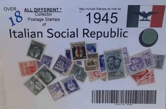 Italian Social Republic Postal Postage Stamp Stamps Rare Mint Used Bulk 1800 190