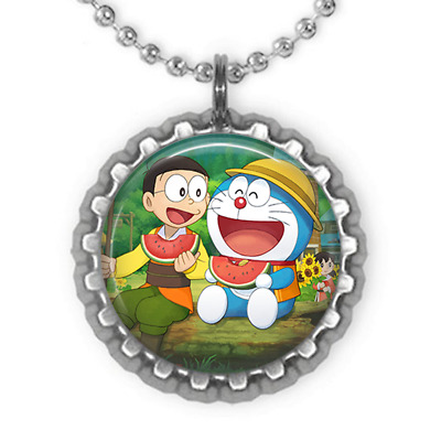 1 Collar Gorra de Botella Plata Doraemon and Nobita!