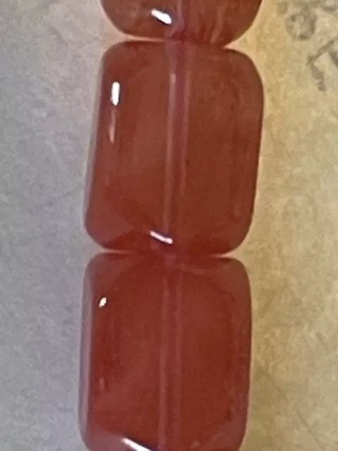 Large Glass Stone Beads Approximately 14x12mm  32 Glass Stones Per Strand