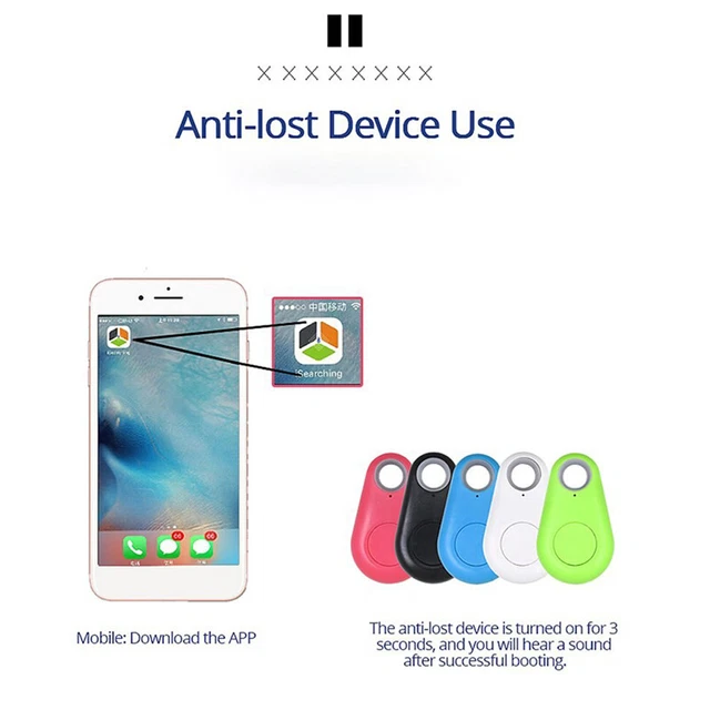 Water Drop Bluetooth Anti-lost Tracker Two-way Chain Object Finder Smart Key BII
